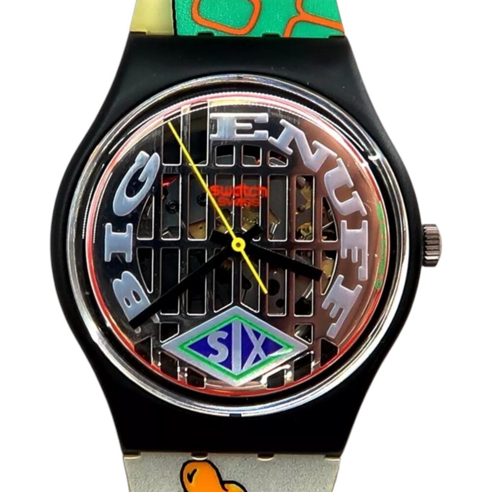 Vintage Swatch unisex Watch "BIG ENUFF" GB151 with Case and Papers. 1993…